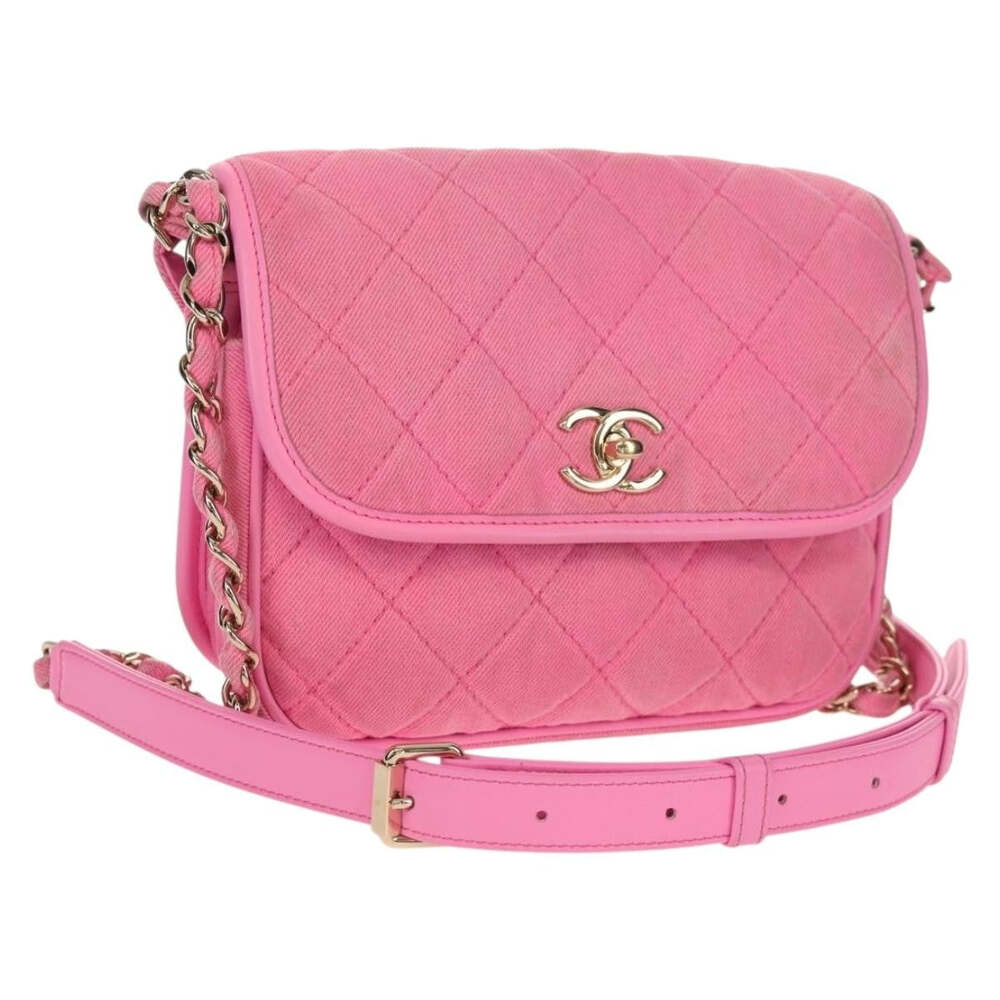 Chanel Flap Messenger Bag Quilted Denim #326397C23B